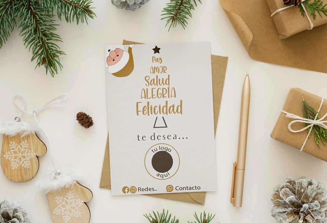 TARJETA IMPRIMIBLE CON TU LOGO