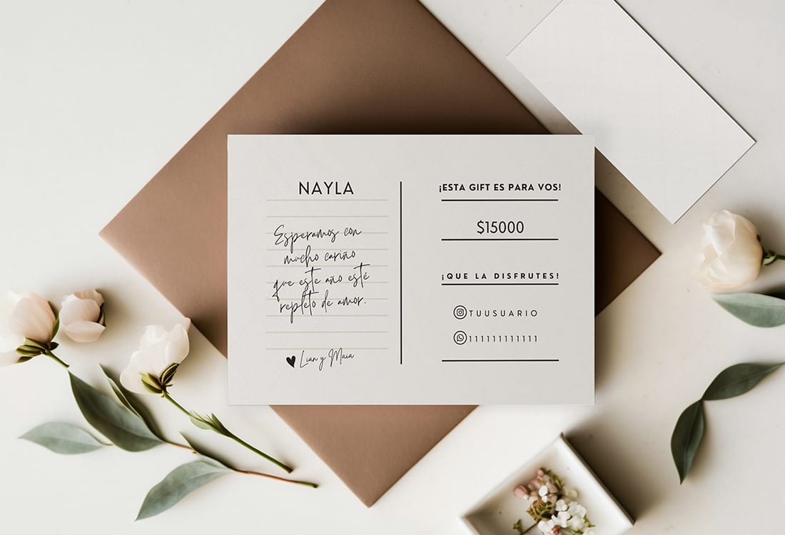 Dedication Gift Card