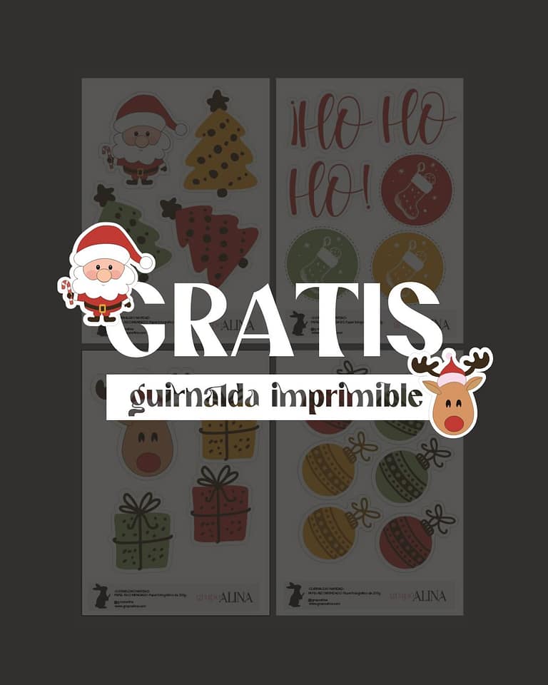 Imprimible Guirnalda de Navidad Clásico